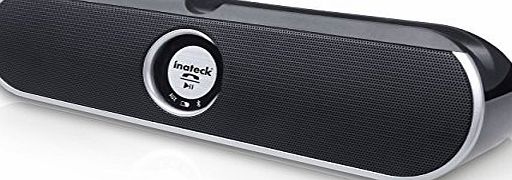 [With iPad Stand] Inateck BP2001 Portable Bluetooth Speaker 5 Watts*2 Mini Wireless Speaker with 3.5mm Audio Port for iPhone, Android Smartphones, MP3 player, Tablets, PCs, Bluetooth V2.1 + EDR/Viewin